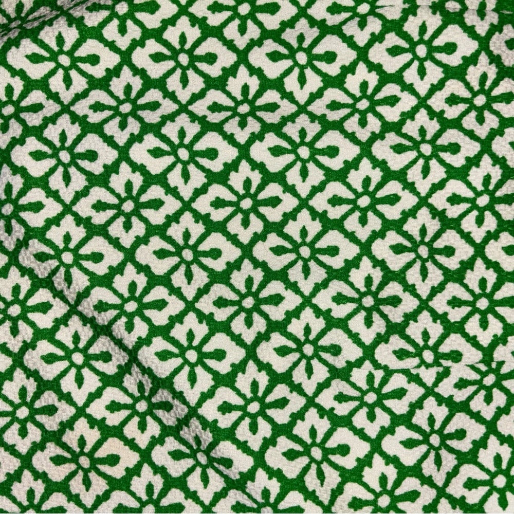 Badgely Mischka Belle Green & White Print Sleeveless Knee Length Dress Size 4 - Picture 5 of 7